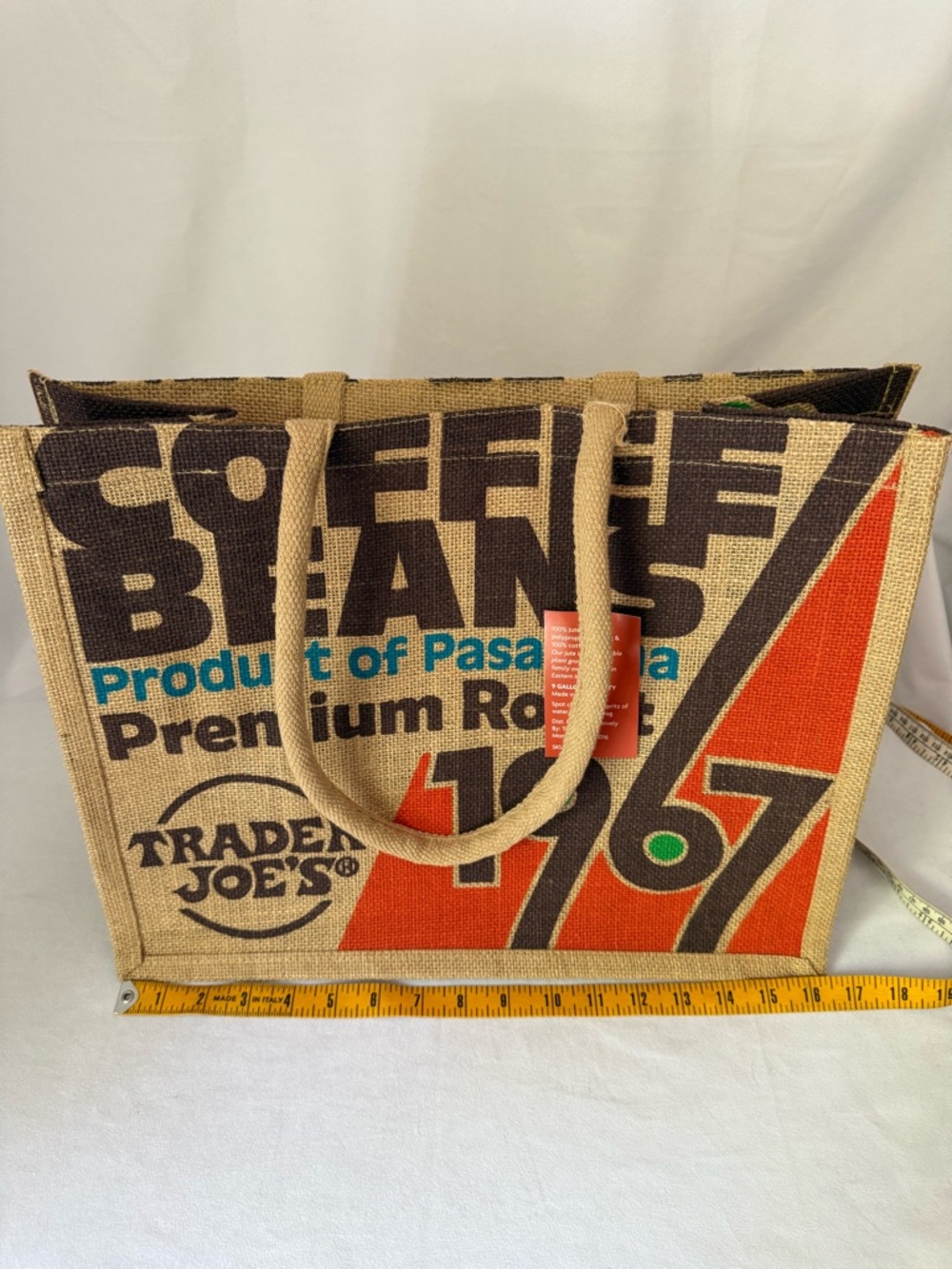 Trader Joes Coffee Beans Jute Tote Bag